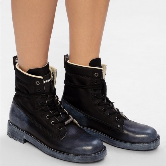 Rare Diesel leather Combat Boots - Picture 3 of 13